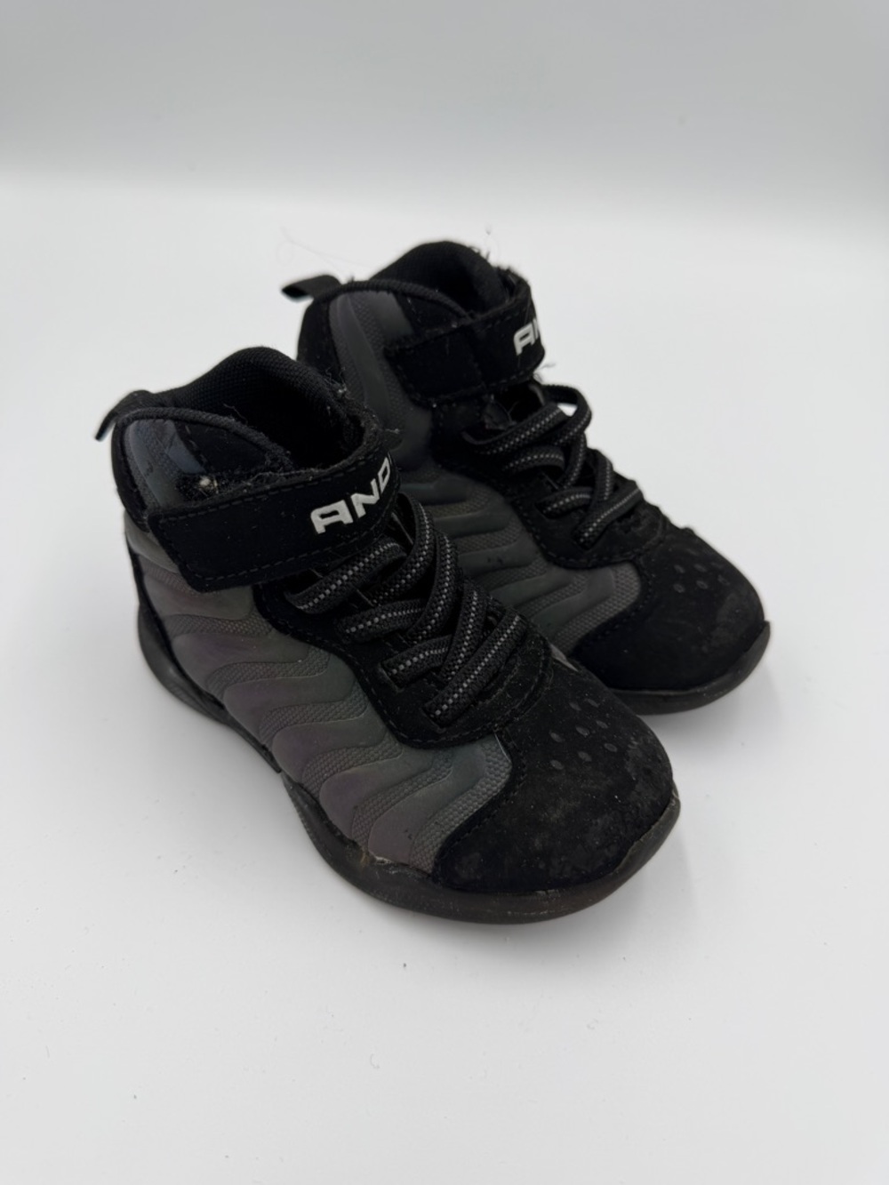 And1 Toddler Boys 7 Kids Black High-Top Basketball Sneakers Shoes